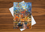 Festive Harbor Greeting Card