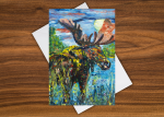 Marsh Mellow Moose Greeting Card