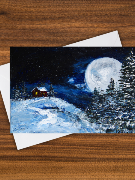 Blue Moon Greeting Card