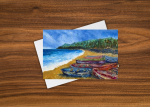 Pondicherry Boats Greeting Card