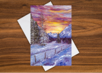 Purple Road Home Greeting Card