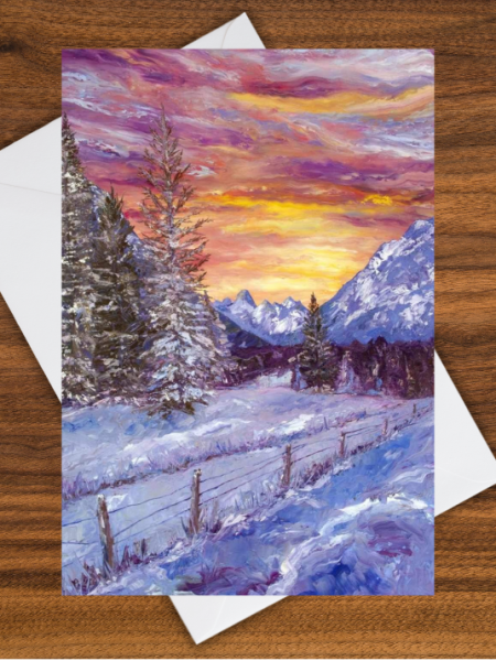 Purple Road Home Greeting Card