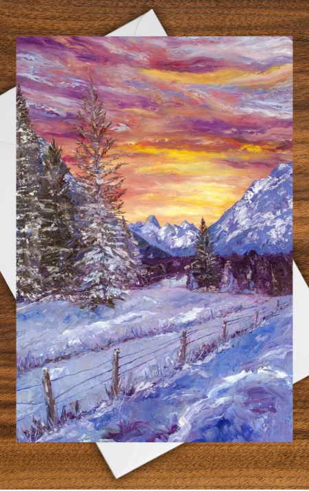 Purple Road Home Greeting Card