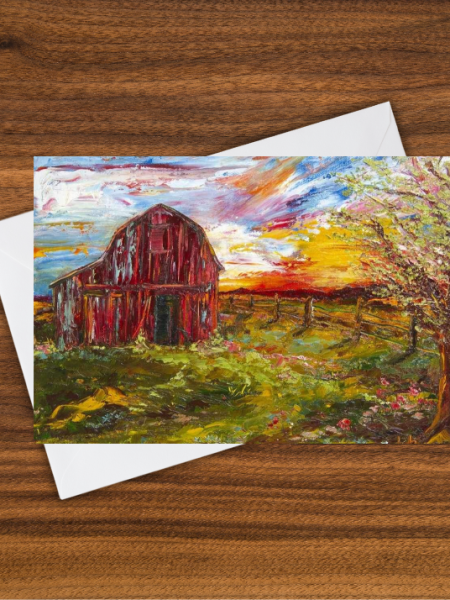 Riverbreaks Barn Greeting Card