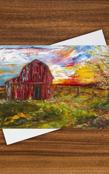 Riverbreaks Barn Greeting Card