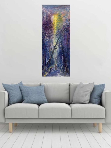 Rio on My Mind Print hanging above a couch in a living room mockup