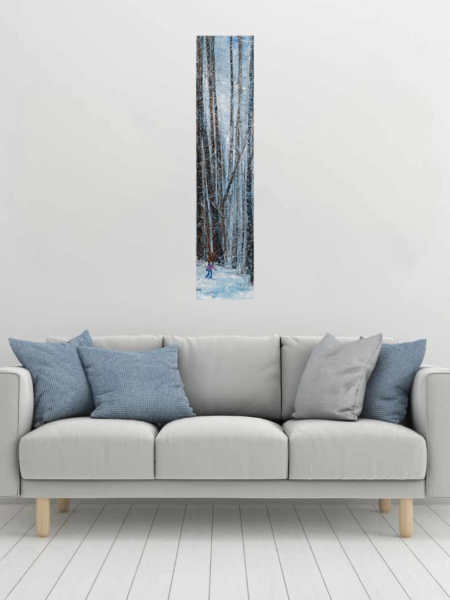 Rio's Run Print hanging above a couch in a living room mockup