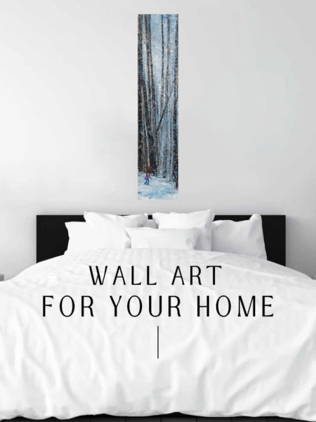 Rio's Run Print hanging above a bed in a bedroom mockup