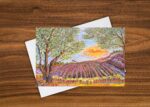 Vineyard Dawn single Greeting Card