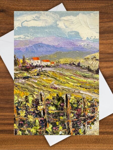 Wine Country Single Greeting Card