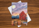 Valley Red Barn (Greeting Card)