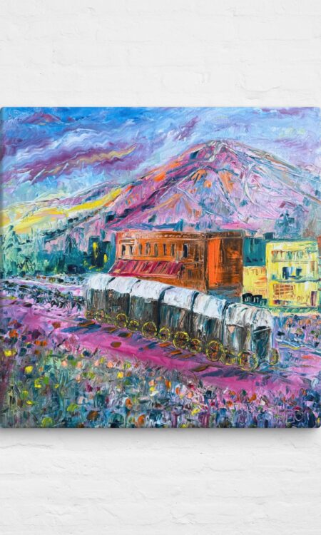 Ketchum Wagon Parade (Stretched Canvas)
