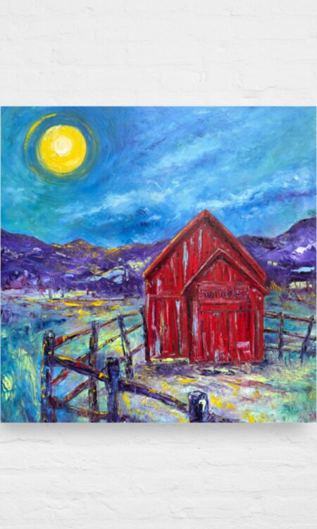 Lunar Lit Barn (Fine Art Print)