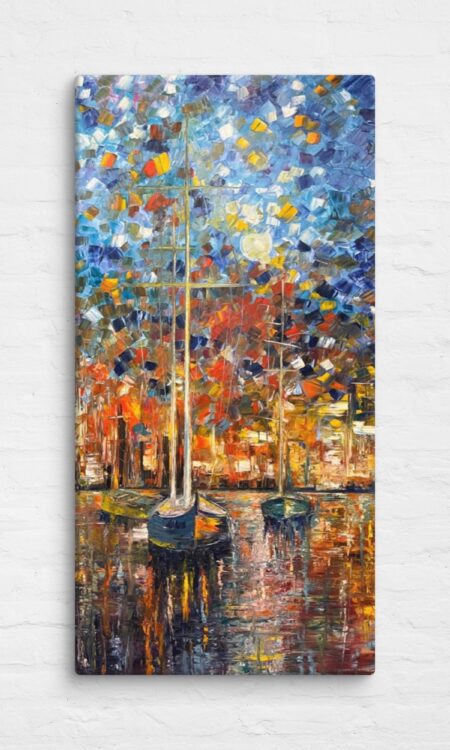 Festive Harbor (Stretched Canvas)
