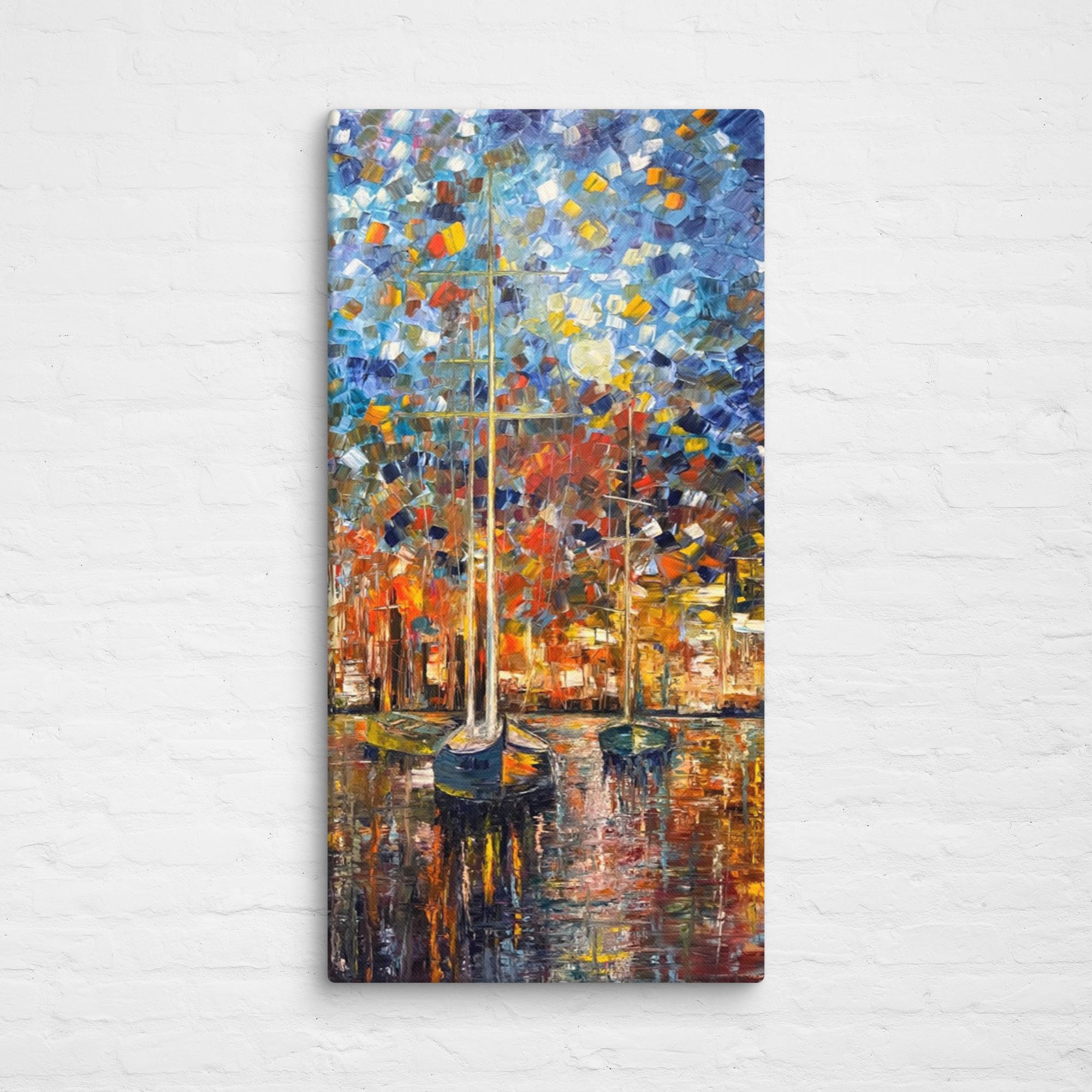 Festive Harbor (Stretched Canvas)