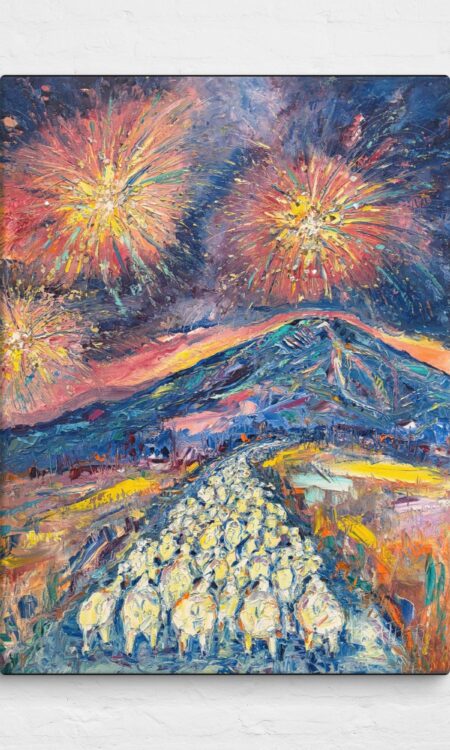 Fireworking the Flock (Stretched Canvas)