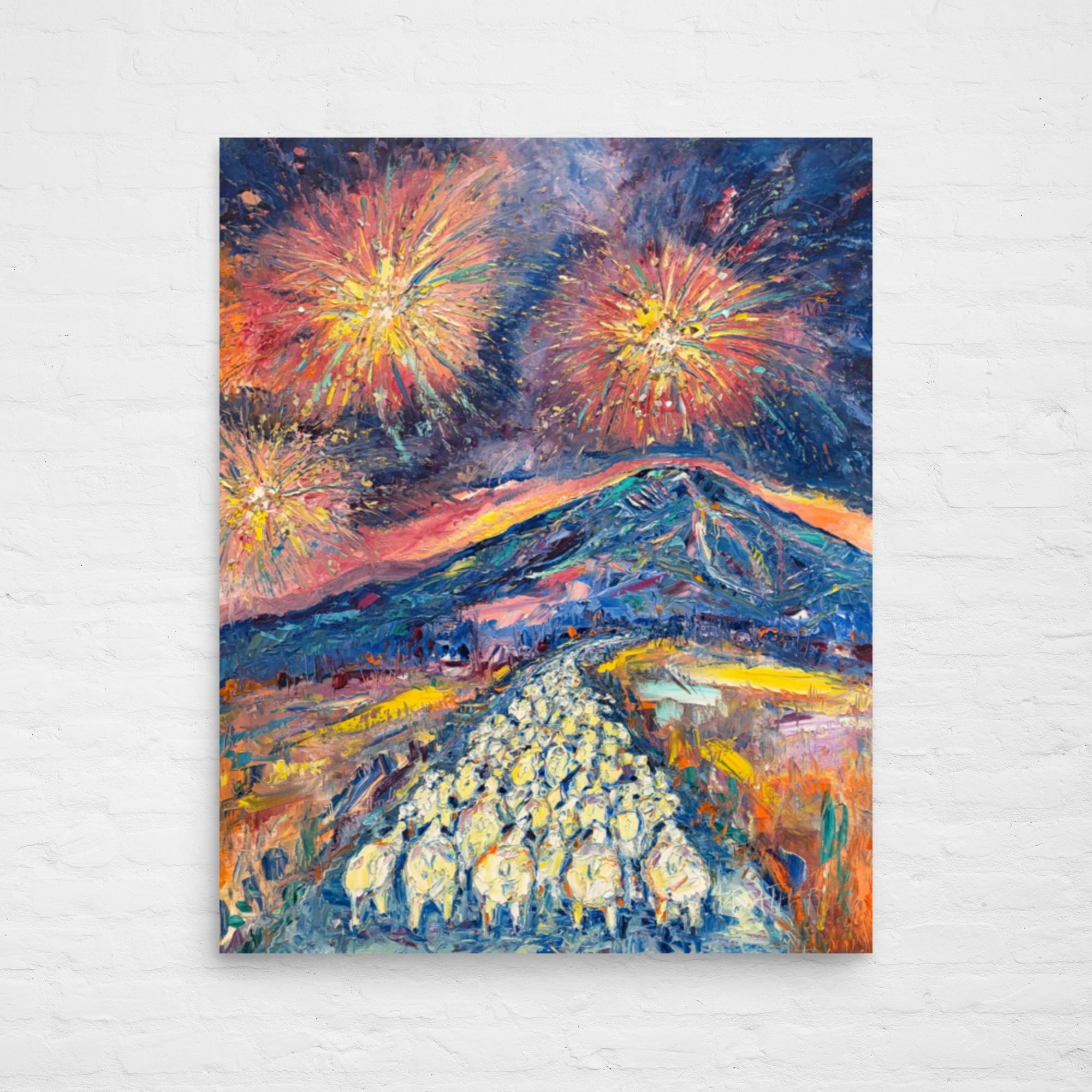 Fireworking the Flock (Fine Art Print)